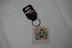 Sunny Buick Candy Sugar Skull Metal Keyring - Picture 1 of 1