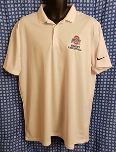 Ohio State Buckeyes Women's Basketball White Nike Dri-Fit Coach's Polo - Mens L - Picture 1 of 6