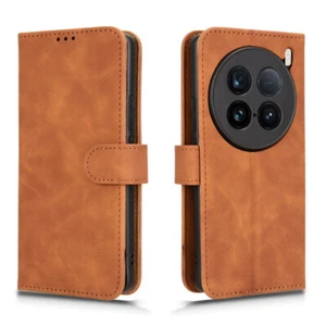 For ViVO X100 Ultra, Luxury Retro Flip Leather Wallet Stand Card Slot Case Cover - Picture 1 of 24