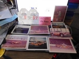 1970'S NASCAR AUTO RACING LOT, PIT PASS, COMPETITOR PERMIT, SNAPSHOT PHOTOS - Picture 1 of 12