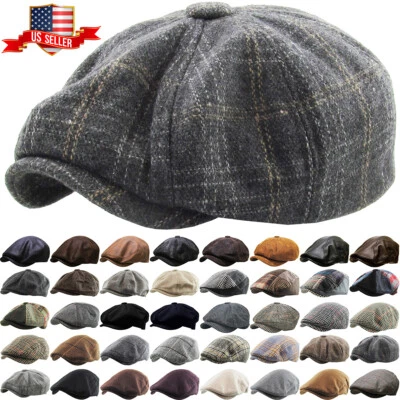KBETHOS Mens Ivy Hat Golf Driving Ascot Winter Flat Cabbie Newsboy