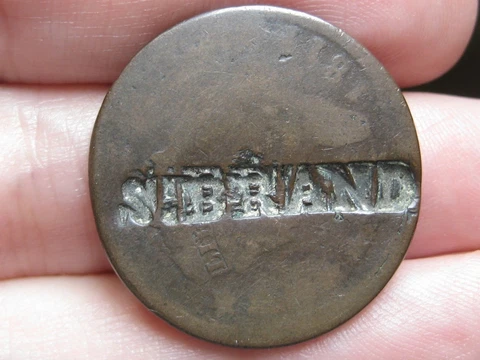 1811 Classic Head Large Cent Penny- Normal Date- S. BRAND Counterstamp Cover