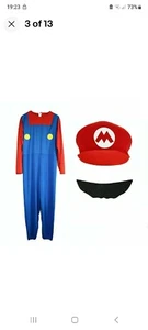Mens Womens Super Mario Bros Fancy Dress Costume Cosplay Size Large - Size L - Picture 1 of 2