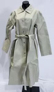 Banana Republic Women's Bonded Cotton Mac Trench Coat AP2 Natural Stone Medium - Picture 1 of 4
