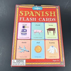 eeBoo 56 SPANISH Flash Cards Basic Vocab Illustrated W/pronunciation Guide - Picture 1 of 4