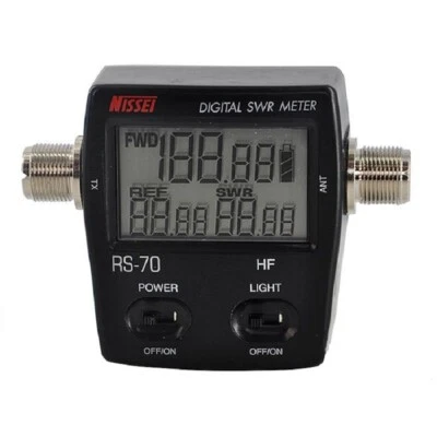 NISSEI RS70 SWR Tester Power Watt Meter 1.6~60Mhz HF SO239 HAM Radio Instrument - Image 1 of 4