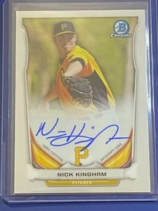Tarjeta de autógrafo de béisbol Bowman 2014 cromada #BCAP-NK Nick KINGHAM - Imagen 1 de 2