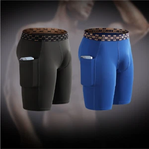 Men's Sport Briefs Running Fitness Boxers Quick Dry Panties Underwear Shorts - Picture 1 of 18
