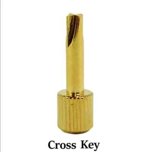 Dental Screw Post Endodontics Root Dentatus Cross Key Gold Plated Driver Wrench - Picture 1 of 3