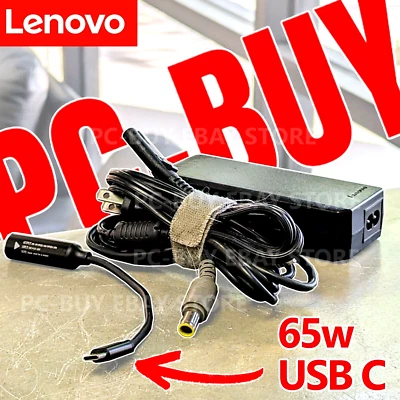 Cargador rápido adaptador de CA tipo C USB de 65 W 20 V para Apple MacBook/Pro, Lenovo, ASUS Foto 1 de 2