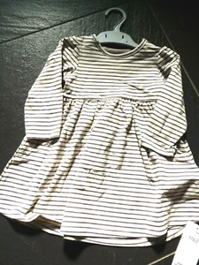 M&S Girls Long Sleeve Stripe Dress Age 12-18 MTHS.MARKS AND SPENCER.BNWT - Picture 1 of 4