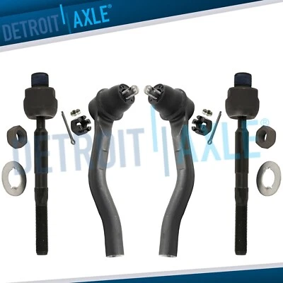 4pc Front Inner and Outer Tie Rods for 2013 - 2017 Honda Accord Acura TLX 2.4L - Image 1 of 4