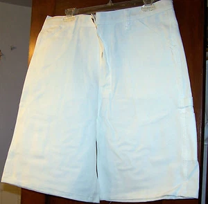 PANTALONES CORTOS DE PINTOR CABOOSE PARA HOMBRE - BLANCOS con bucle de herramientas y bolsillos adicionales - ¡NUEVOS CON ETIQUETAS! - Imagen 1 de 13