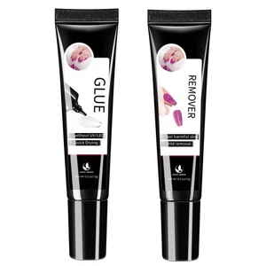 15g Semi Solid Nagelkleber mit 15g Entferner für Press On Nails Tips Gel Nagelkleber - Bild 1 von 4
