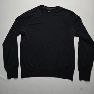 Banana Republic Luxury Blend Sweater Mens M Medium Silk Cashmere Cotton Black - Picture 1 of 9