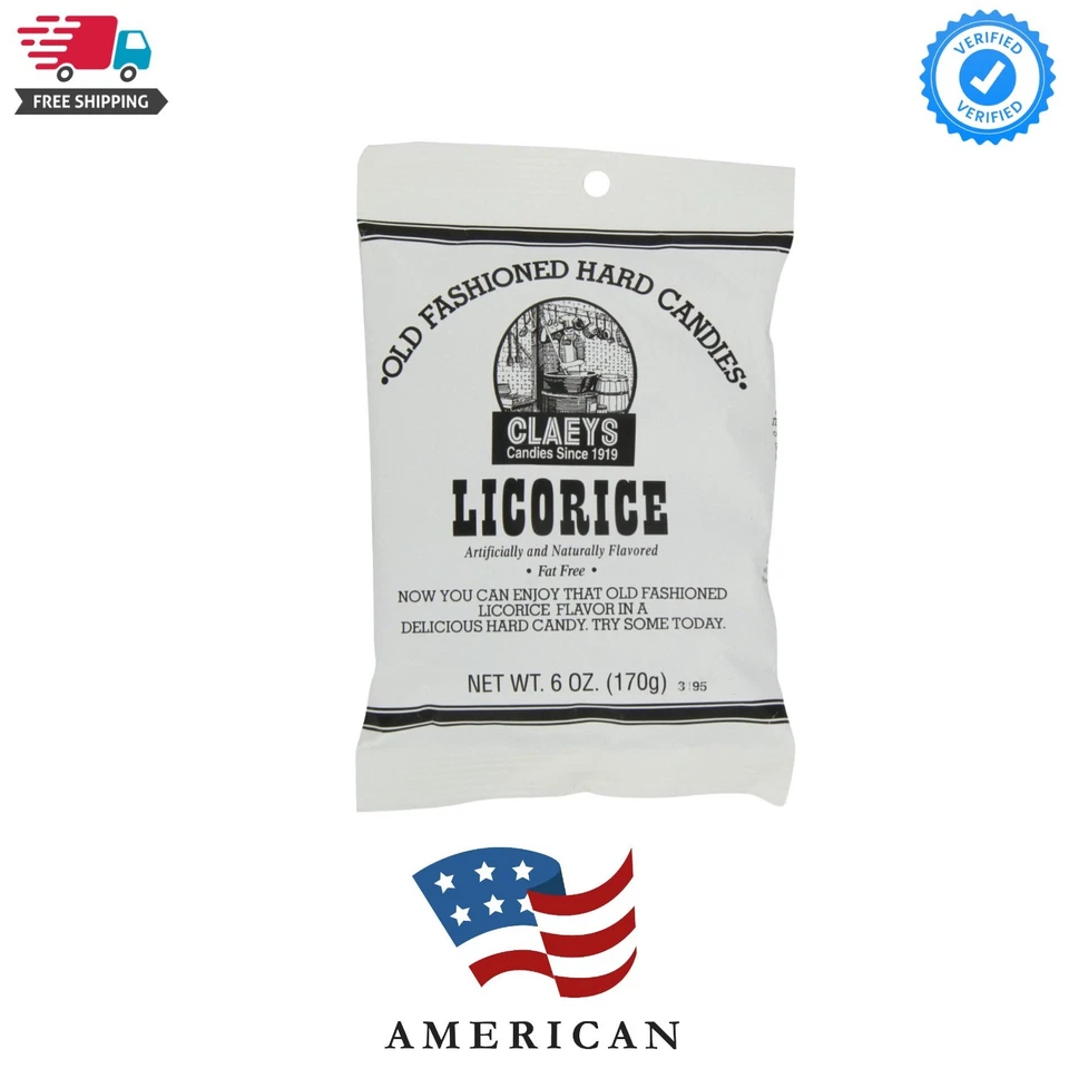 Licorice Hard Candy 6 Oz by Claeys Candies Mfrpartno 671 Lepusmryc12615