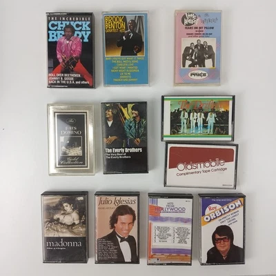 Lot Of 11 Used Cassette Tapes Mixed Artists & Genres 1980s 1990s All Tested Foto 1 de 4