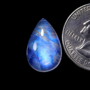 AAA Quality Rainbow Moonstone Cabochon Gemstone Size 18.5x12.1x5.5mm 9.1Cts - Picture 1 of 3