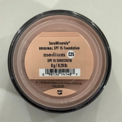 bareMinerals Original Loose Powder Foundation SPF15 Medium C25 8g - NEW - Image 1 of 2