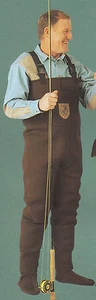 Men Walnut Brown Neoprene Fishing/Hunting Stocking Foot Wader Sz Small - Picture 1 of 1