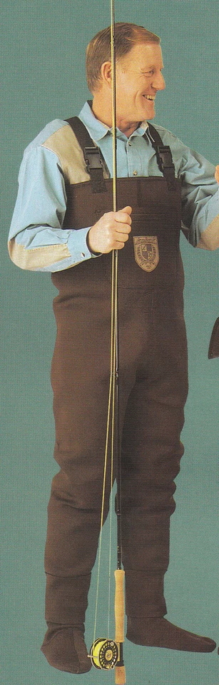 Men Walnut Brown Neoprene Fishing/Hunting Stocking Foot Wader Sz Small - Image 1 of 1