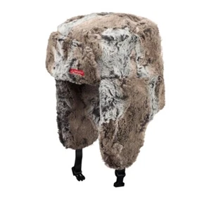 Supreme Ushanka Faux Fur Earflap Logo Pin Hat Grey Size S/M - NEW FW24 IN HAND - Picture 1 of 8