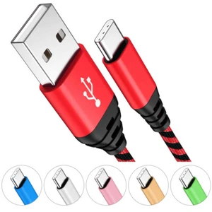 Braided USB C Type-C Fast Charging Data SYNC Charger Cable Cord 3/6/10FT LONG - Picture 1 of 54