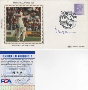 DAVID GOWER ENGLAND CAPTAIN & WORLD CRICKET STAR SIGNED OFFICIAL1983 FDC PSA - Foto 1 di 1