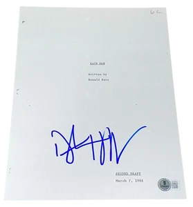 Dustin Hoffman signed Autogramm Rain Man Drehbuch Drehbuch Tom Cruise Beckett - Bild 1 von 2
