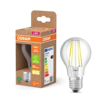 OSRAM E27 LED Lampe Classic klar 3,8W wie 60W warmweißes Licht 2700K - Bild 1 von 4
