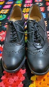 Frye Lace Up Cap Toe Black Oxford Loafers Shoes Leather Size 9.5 B