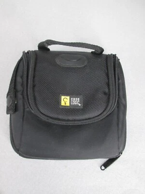 Vintage Retro 90s CASE LOGIC 12  CD DVD Case Holder Sleeve Black Folio Zipper - Image 1 of 4