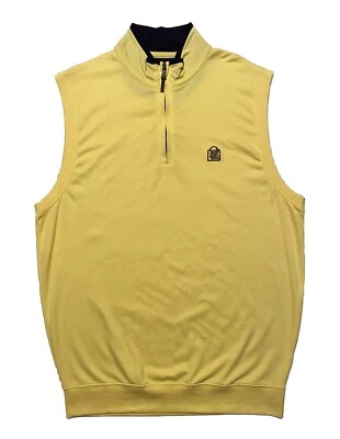 Fairway & Greene Signature 1/4 Zip Vest Men Golf Top Yellow Sz L 100% PimaCotton - Image 1 of 4