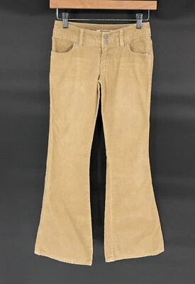 Pantalones acampanados de pana beige vintage Abercrombie para niños niñas 12 ajustados y2k años 90 Foto 1 de 4