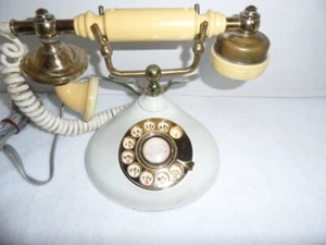 Onyx Telephone Center Co. Ivory Rotary Telephone Vintage - Picture 1 of 13
