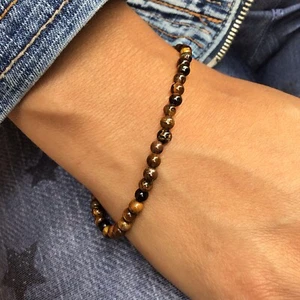 Pulsera Ojo de Tigre 4mm ajustable - Imagen 1 de 1