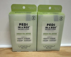 Voesh Pedi In a Box Deluxe 4 pasos - DESINTOXICACIÓN DE TÉ VERDE (paquete de 2) - Imagen 1 de 1