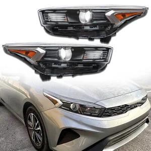 For 2022 2023 Kia Forte Headlight Assembly w/ LED DRL Left Right Pair w/ Bulb - Picture 1 of 6