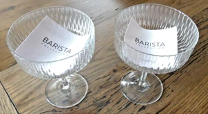 Juego de vasos altos de dos patas de vidrio festivo Nespresso Barista Collection nuevo sin caja - Imagen 1 de 15