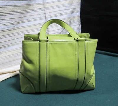 Дамская сумка сумочка коллекционная кожа Ellen Tracy лайм зеленый чехол - Изображение 1 из 4