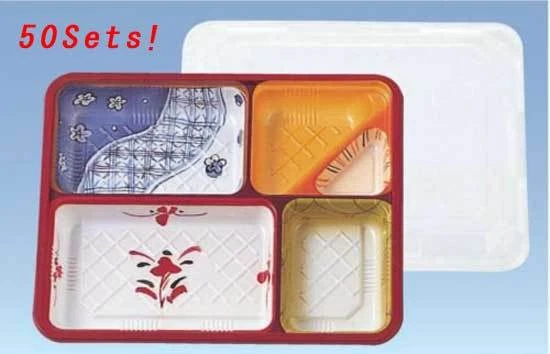 50 Set!! Disposable Colorful Japanese Bento Box, Lunch Box No.5 - Image 1 of 1