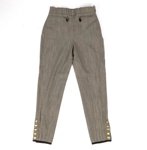 Hermes Pant Vintage Riding 5 Coveted Gold Clou de Selle Ankle Snaps 38 - Picture 1 of 11
