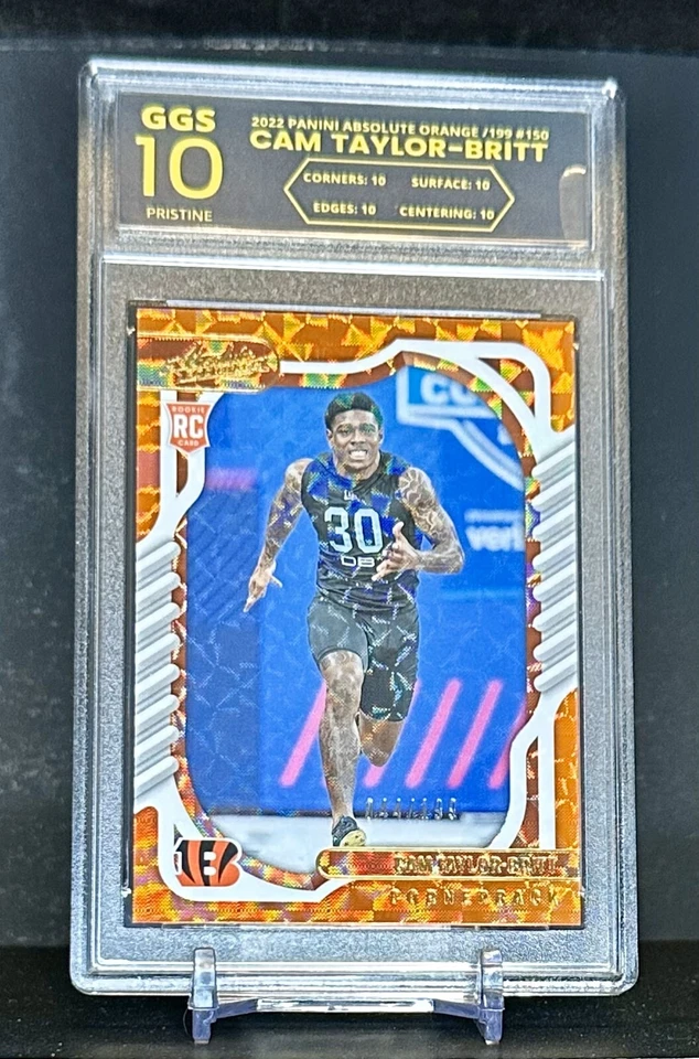 2022 Absolute Orange Mosaic Cam Taylor Britt 44/199 PRISTINE 10 ROOKIE Bengals - Image 1 of 2