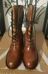 BOTAS AL TOBILLO ZARA CON TACÓN DE CUERO Marrón - 1923/510 Talla EE. UU. 9 EU 40 - Imagen 1 de 6