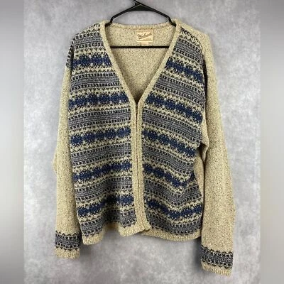 Woolrich Fair Isle ZipUp Sweater Women's  Size XLarge - Image 1 of 4