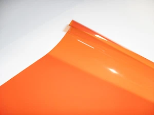 105 ORANGE Heat Proof Coloured Transparent Acetate Gel Sheet Crafts Lighting - Picture 1 of 12