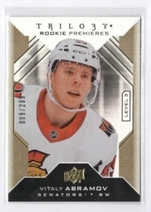 Vitaly Abramov 19-20 UD Trilogy Rookie Premieres /299 Level 3 #129 Senators - Imagen 1 de 1