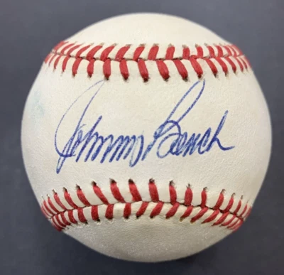 Johnny Bench Cincinnati Reds HOF Autographed Signed ONL Baseball JSA COA - Image 1 of 4