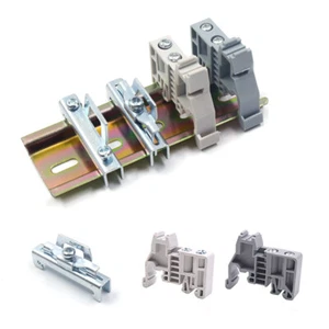 10 Pcs E/UK EW35 End Clamp Fixed on DIN Rail Terminal Block Stopper Ends Bracket - Picture 1 of 10