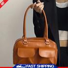 Women Leather Tote Handbag Casual Retro Satchel Bag Commuting Bag (Brown) ?